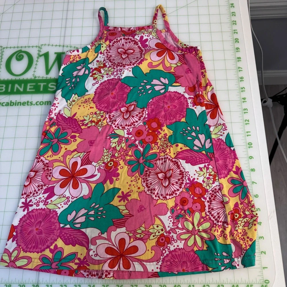 Vintage Hannah Andersson retro floral sundress girls size 5T